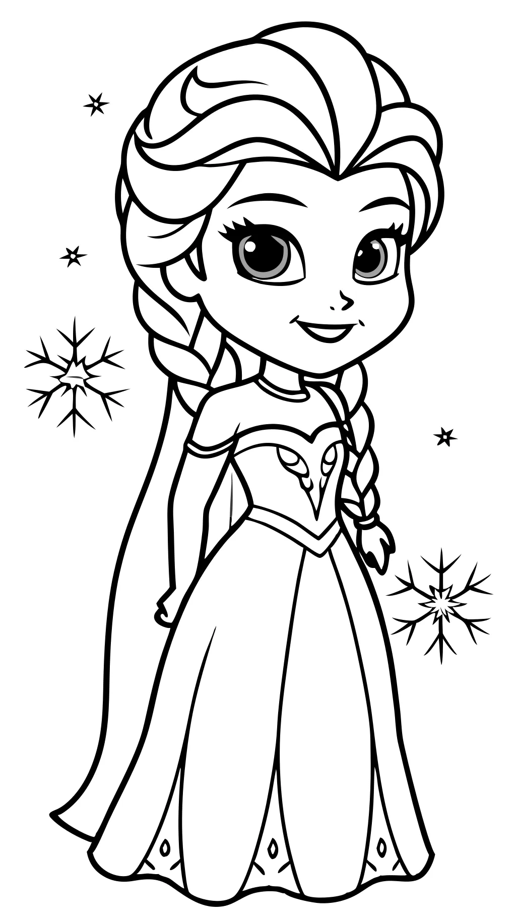 coloriage imprimé elsa